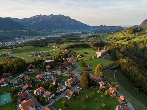 Drohnenaufnahme von Flüeli-Ranft