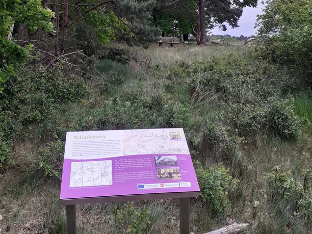 Thementafel Schafkoven Thementafel Schafkoven Wanderweg Hohne