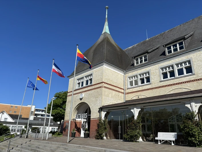 Das Rathausgebäude in Westerland
