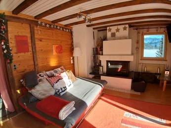 Living room of the Chalet Schwalmisblick