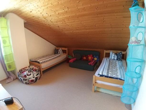 Schlafzimmer des Chalet Schwalmisblick