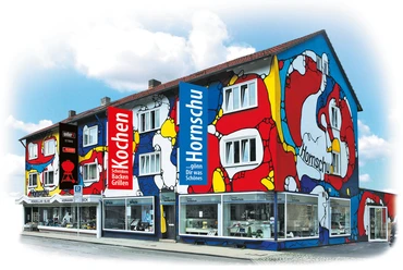 Hornschu im Bunten Haus Bunte Haus des Geschäftes Hornschu