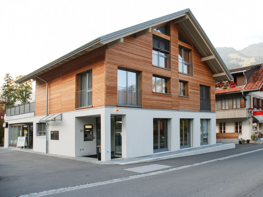 Exterior view AEK BANK 1826 Gebäude der Bankfiliale OeyOey bank branch buildingBâtiment de la succursale bancaire d'Oey