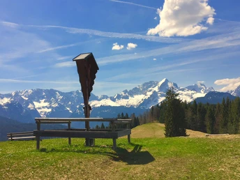 Eckbauer view to Alpspitze and Zugspitze