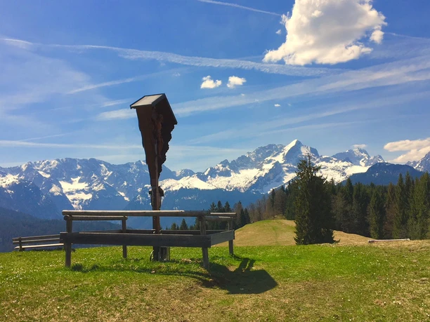 Eckbauer view to Alpspitze and Zugspitze