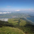 Aussicht auf den Zugersee und Küssnacht von Rigi Kulm aus
