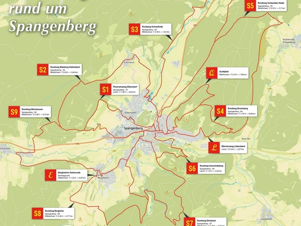 Wanderkarte Spangenberg
