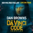 Das Poster zeigt die Mona Lisa im Dunkeln mit der Schrift "Der Da Vinci Code - Sakrileg" in kräftigem Gelb.