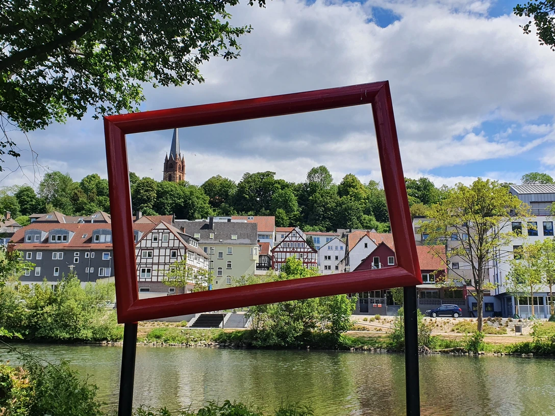 Die Eder an der Uferstraße Frankenberg (Eder)
