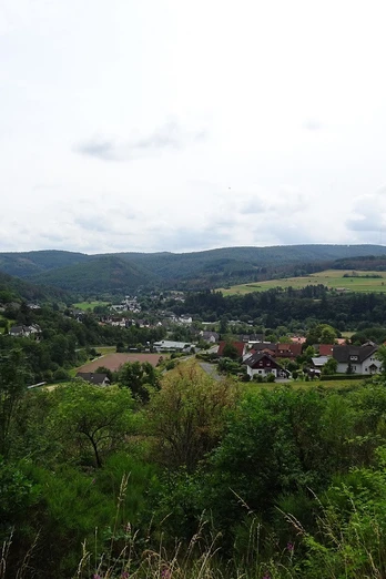 Blick vom Panoramapfad auf Hatzfeld