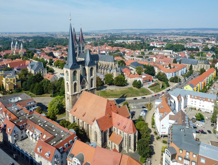 Aerial view of St. Martini, Halberstadt Luftaufnahme der St. Martini Halberstadt