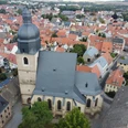 Aerial view of St. Peter and Paul Church, Lutherstadt Eisleben Luftaufnahme der St. Petri Paul Kirche, Lutherstadt Eisleben
