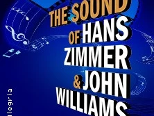 Der Bildhintergrund hat eine blau schimmernde Notenpartitur mit dem Schriftzug "The Sound of Hans Zimmer & John Williams".