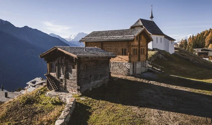 Co-Working Space auf der Bettmeralp bei der Kapelle Maria zum Schnee