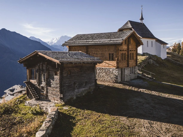 Co-Working Space auf der Bettmeralp bei der Kapelle Maria zum Schnee