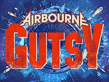 Airbourne Gutsy Poster mit dynamischer Grafik und energischem Erscheinungsbild in kräftigen Farben.