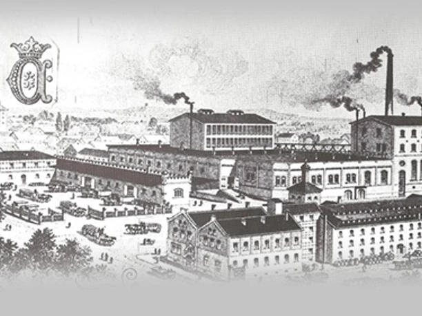 Städtische Dampfbierbrauerei um 1846.