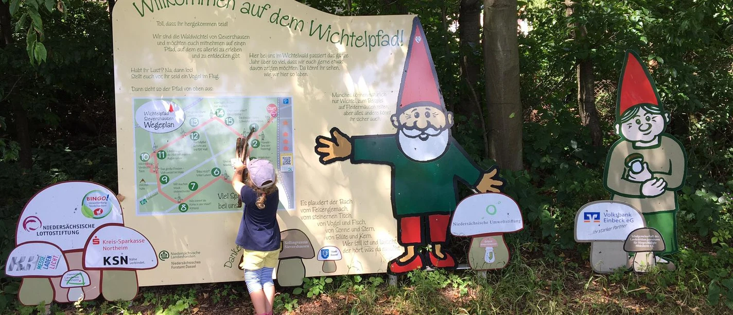 Wichtelpfad Sievershausen_Willkommensschild