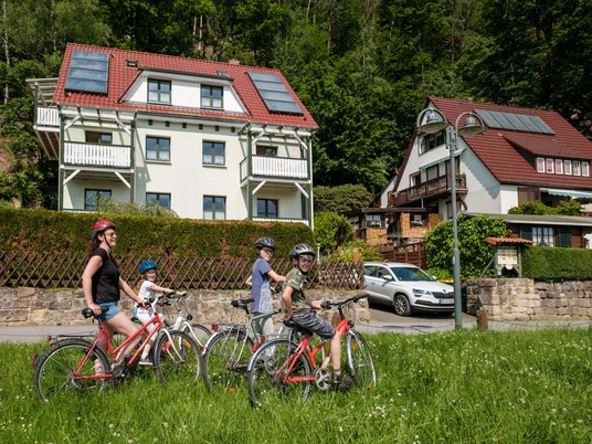 Sonnige Lage direkt an der Elbe