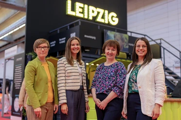 Ansprechpersonen des Leipzig Convention Bureau: Ines Keubler, Vanessa Janson, Hiskia Wiesner, Anja Eichhorn