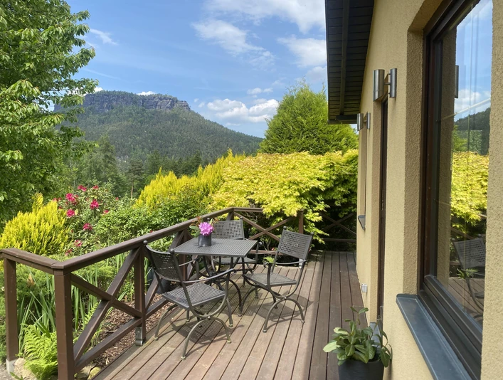 Terrassenblick auf den Lilienstein
