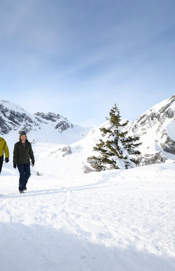 Auf dem Winterwanderweg von Melchsee-Frutt nach Bettenalp