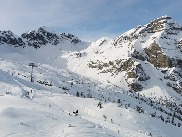 Auf dem Winterwanderweg von Melchsee-Frutt nach Bettenalp