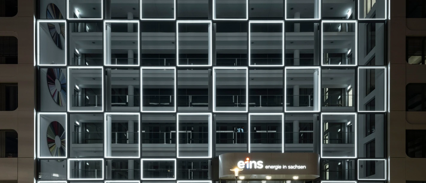 Hans Peter Kuhn, Lights light, 2025; Courtesy: eins energie in sachsen GmbH & Co. KG, Foto: Hans Peter Kuhn