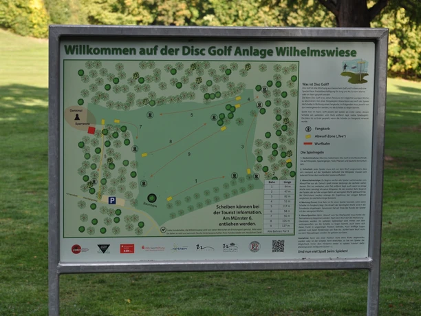 Informationschild auf der Wilhelmswiese
