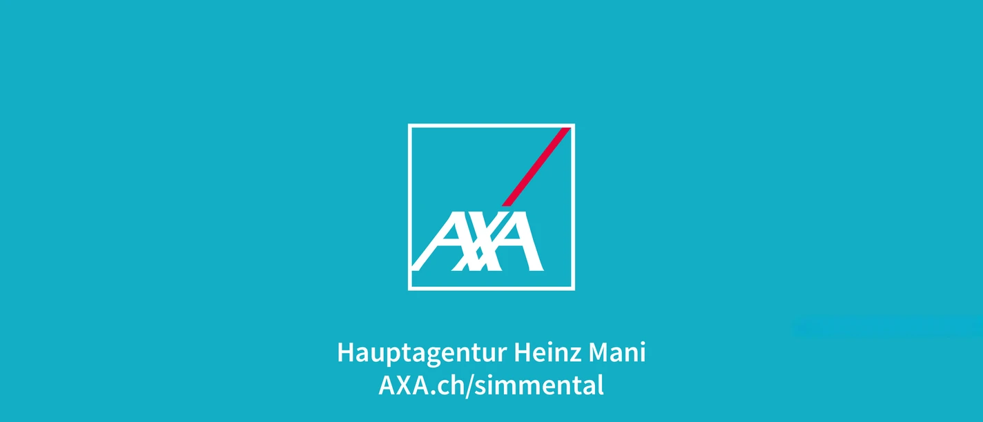 Logo of AXA Winterthur Insurance White and red AXA lettering on a turquoise background