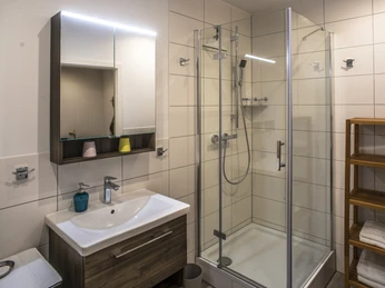 Badezimmer im Hotel Wethmüller Badezimmer im Hotel Wethmüller