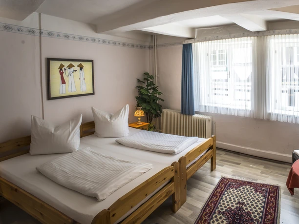 Zimmer im Hotel Wethmüller Panoramaansicht eines Zimmers im Hotel Wethmüller