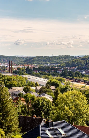 Blick über Hainsberg und die gesamte Stadt Freital