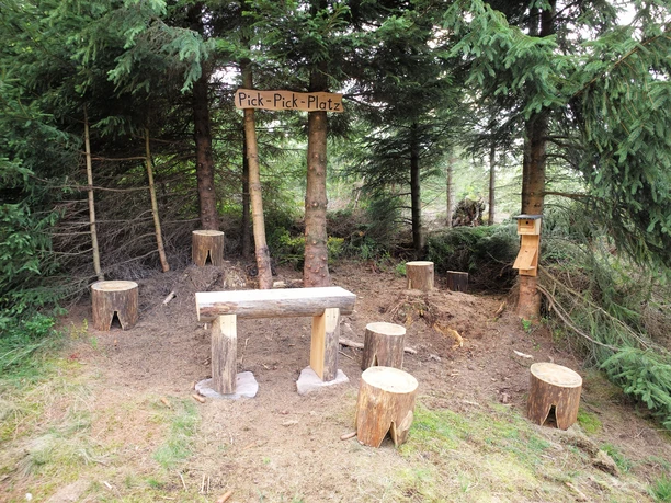 Der Pick-Pick-Platz lädt zu einer Pause ein