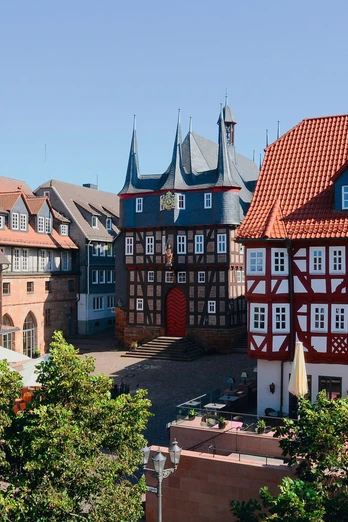 Rathaus + Marktplatz in Frankenberg (Eder)