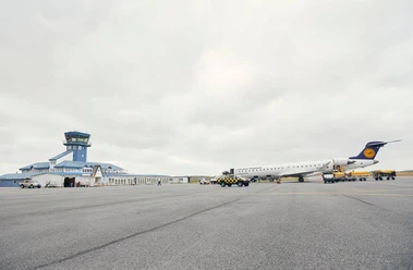 Ankunft am Flughafen in Westerland auf Sylt