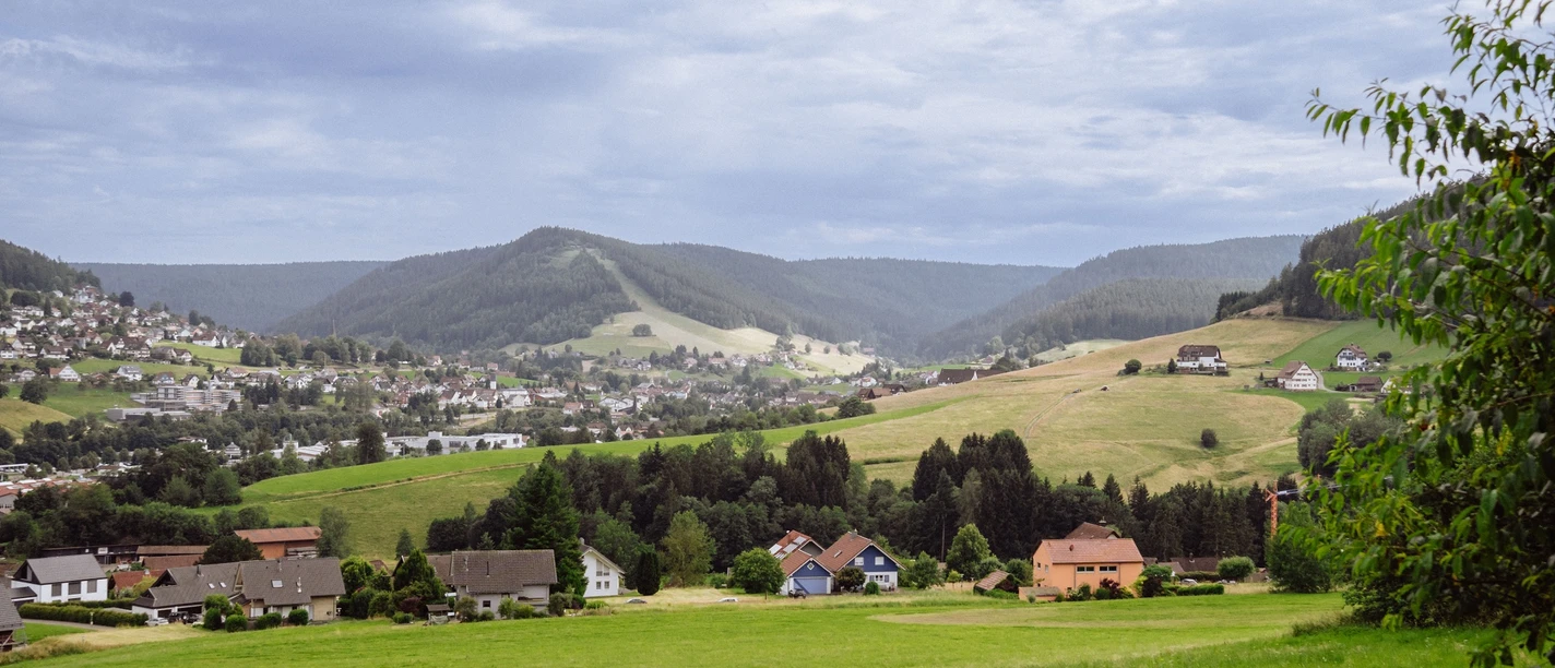Ausblick auf Baiersbronn von der Wiedenberghütte