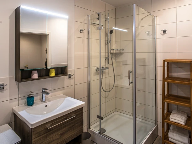 Badezimmer im Hotel Wethmüller