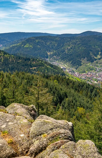 Ausblick von den Felsen am Rockert