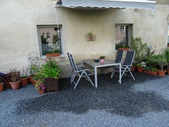 Sitzecke mit Markise