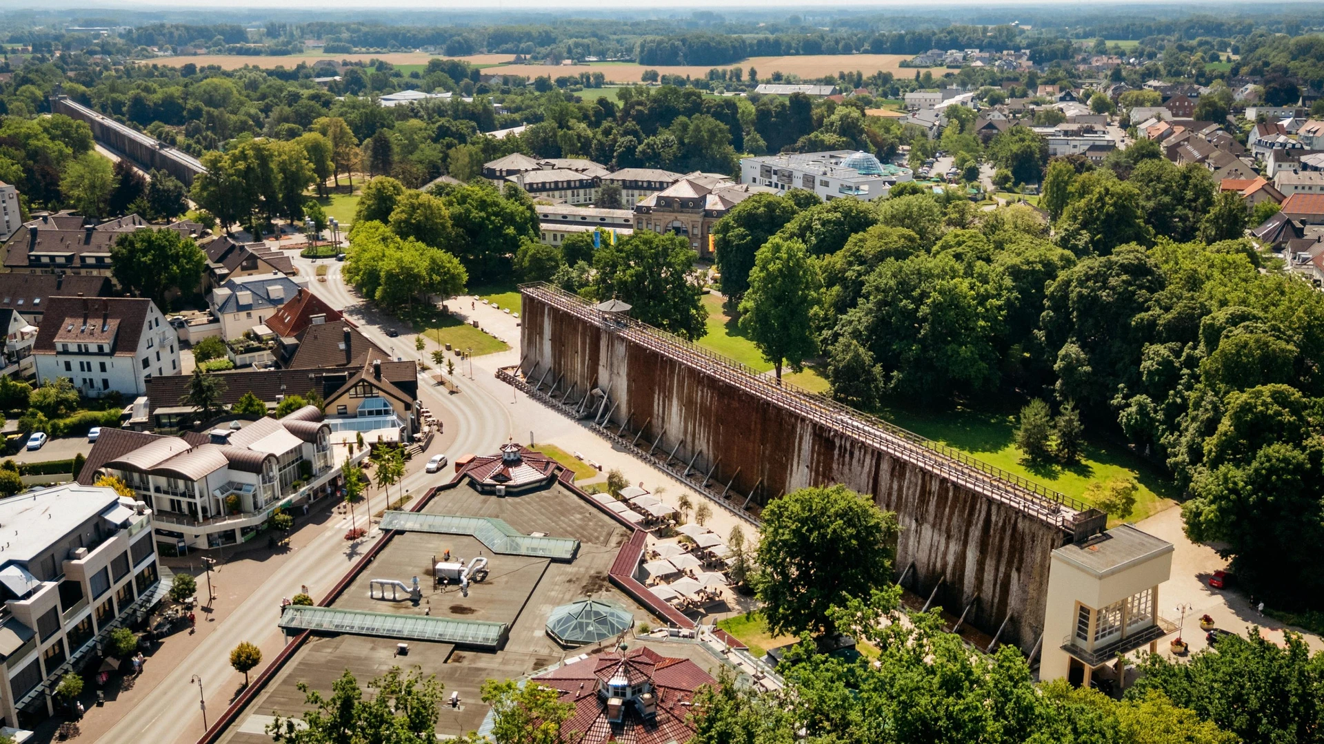 Kurpark, Gradierwerke und Zentrum Vogelperspektive