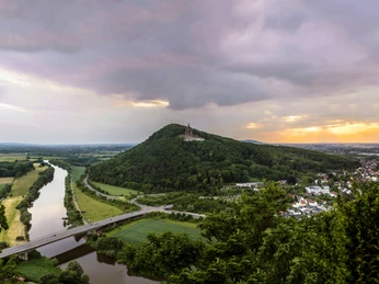Porta-Kanzel Ausblick Abenddämmerung Porta-Kanzel Ausblick Abenddämmerung