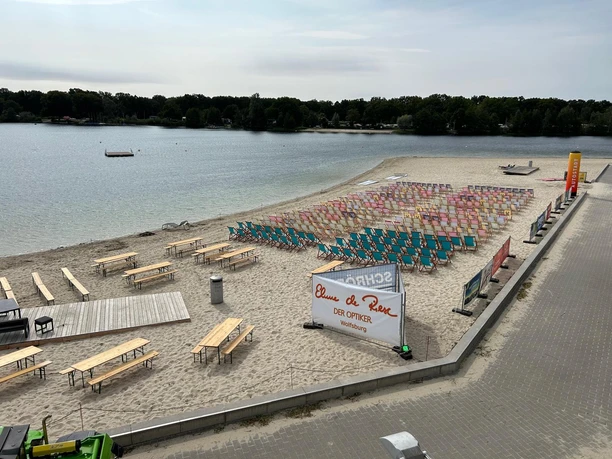 Strandkino am Allersee vorbereitet