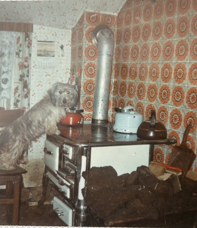 Der Stangenherd diente nicht nur zur Zubereitung des Essens, zugelich wurde damit das Haus geheizt und Wasser warm gehalten..