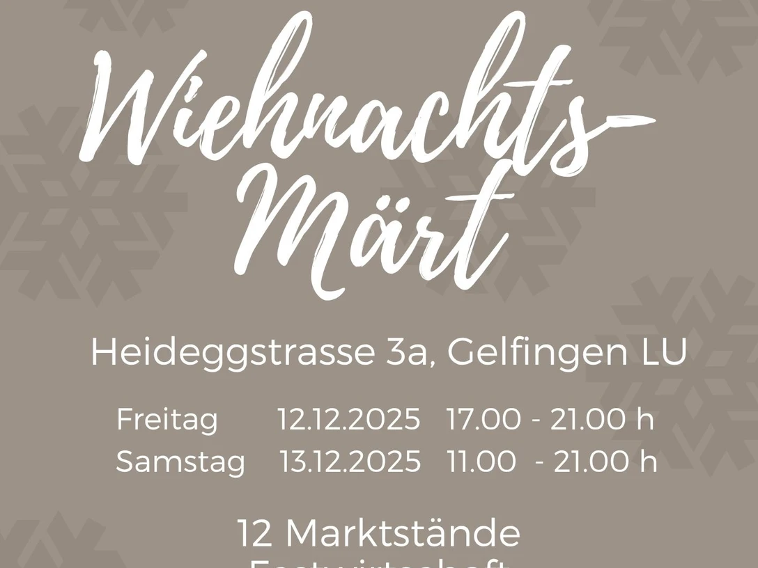 Wiehnachts Märt Gelfingen 2025