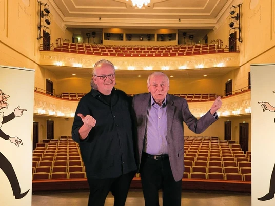 Birger und Stephan im Theater