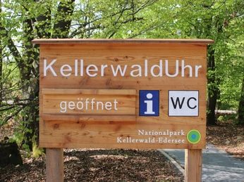 KellerwaldUhr geöffnet Schild