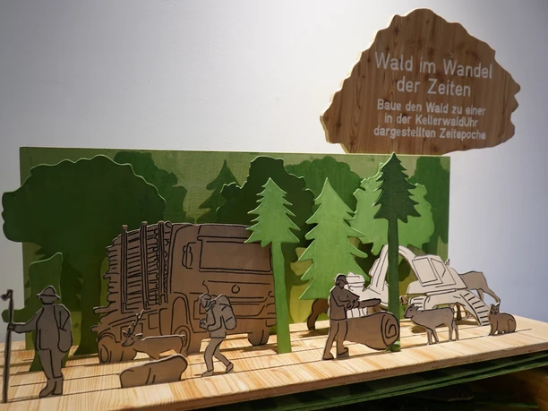 Modell Wald im Wandel der Zeiten