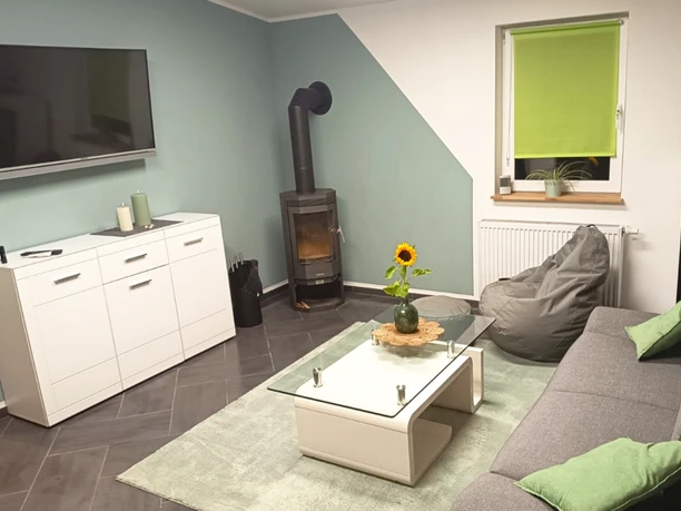 Moderner Wohnbereich im Ferienhaus Waldlicht 3 Moderner Wohnbereich im Ferienhaus Waldlicht 3