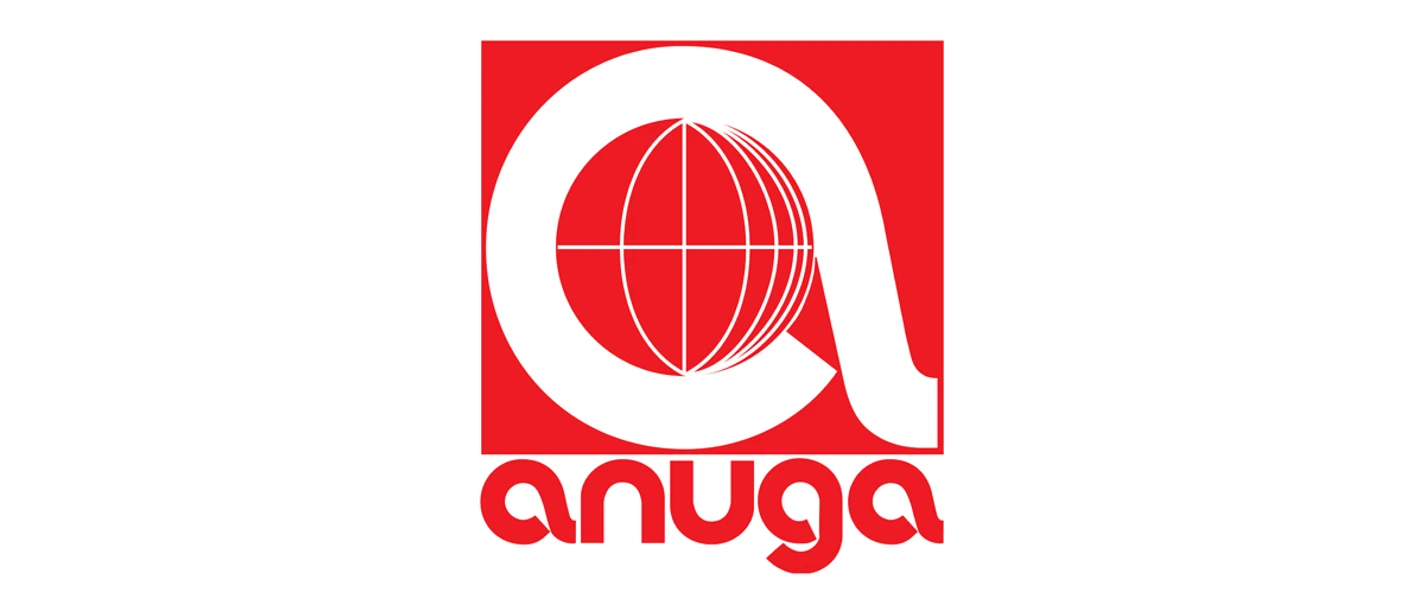 Red logo of the Anuga trade fair in Cologne